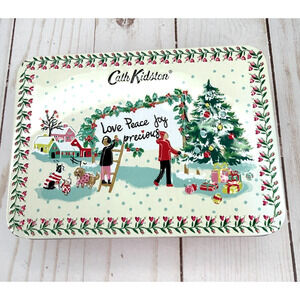 Cath Kidston Love Peace Joy Precious Metal Christmas Tin 6 in x 4 in x 1.5 in